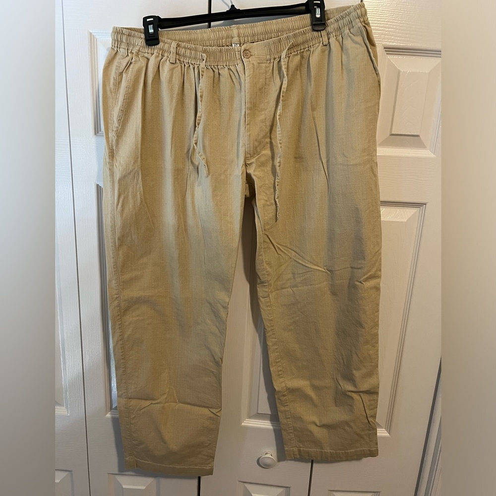 Tan Linen Beach Pants 40x30